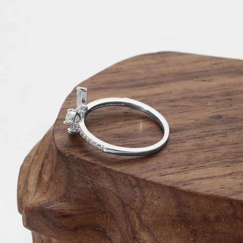 Gemstone Butterfly Open Ring