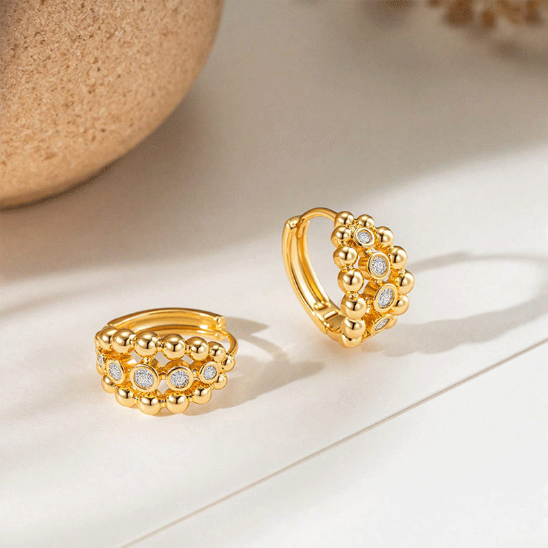 Hollow Round Stud Earrings