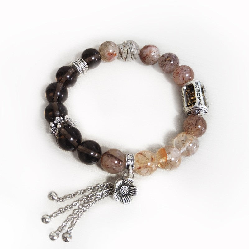 Black Gold Super Seven Crystal Wrap Bracelet