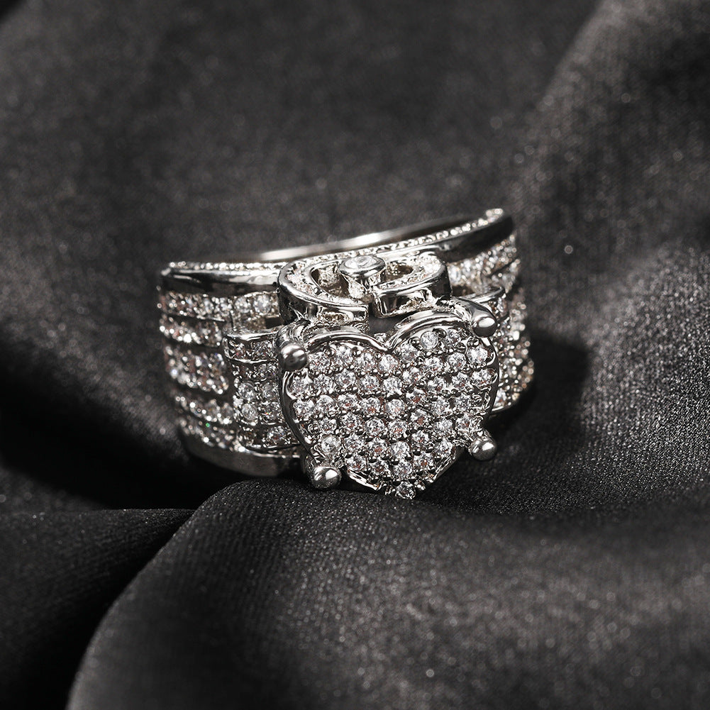 Pavé Heart Statement Ring