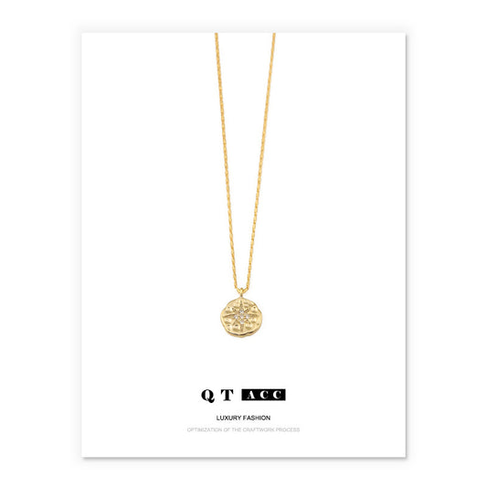 18K Gold Coin Pendant Necklace