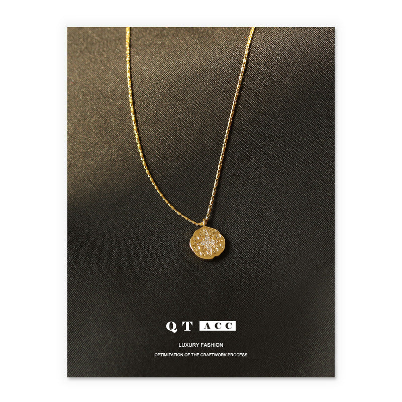 18K Gold Coin Pendant Necklace