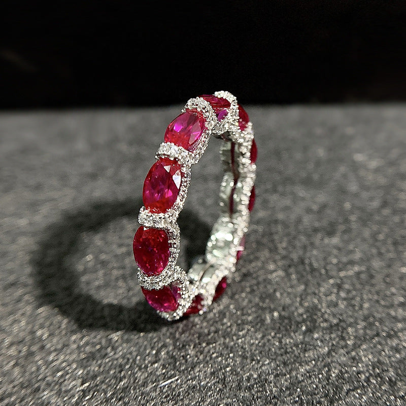 S925 Silver Aquamarine Stone Ring Pendant