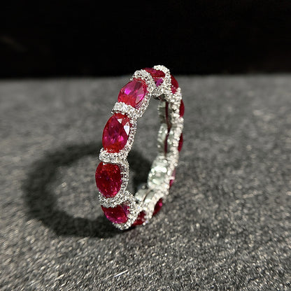 S925 Silver Aquamarine Stone Ring Pendant