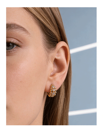 Hollow Round Stud Earrings