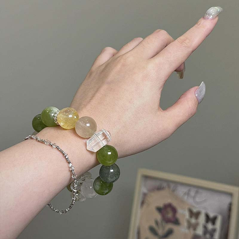 Mist Green Mixed Crystal Bracelet