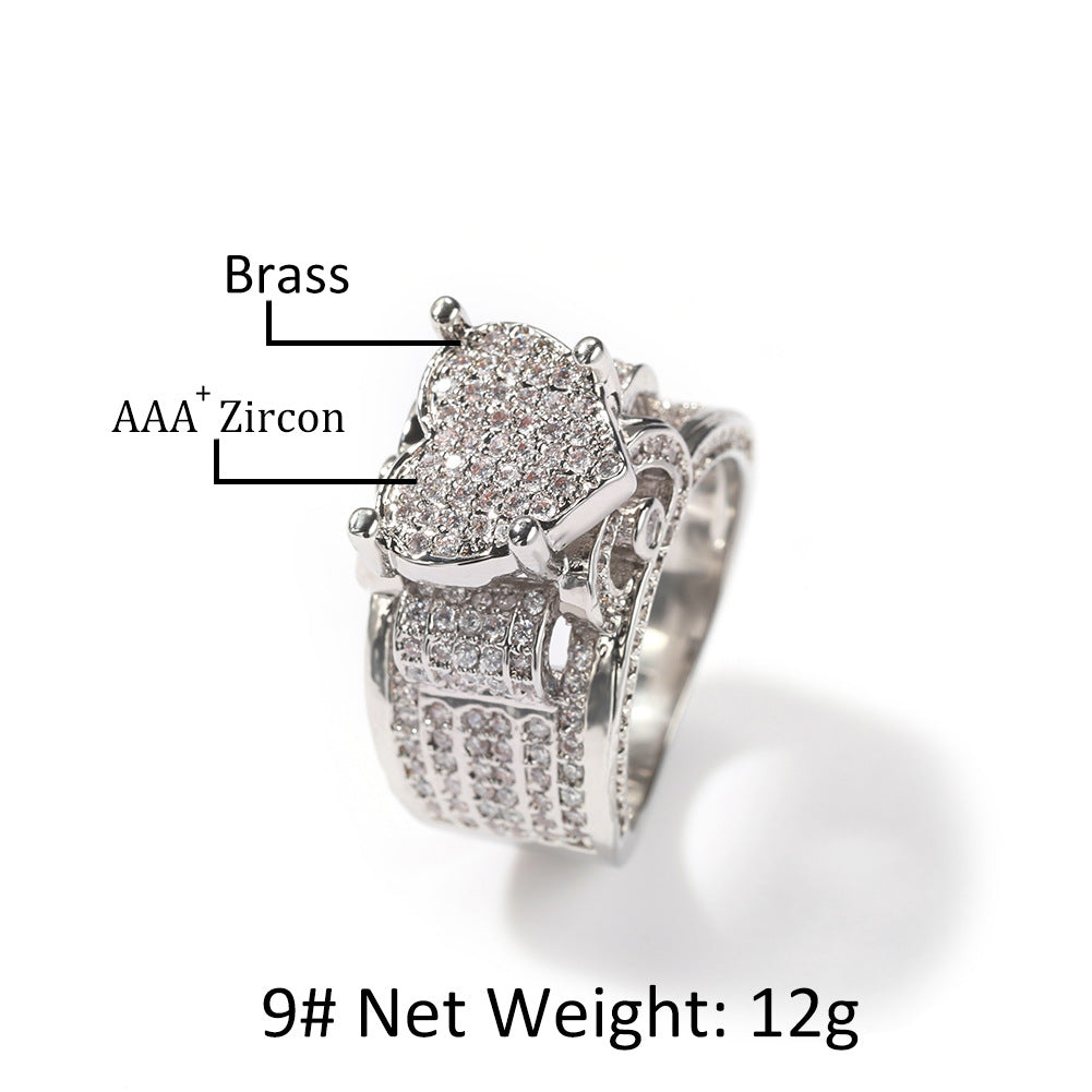 Pavé Heart Statement Ring