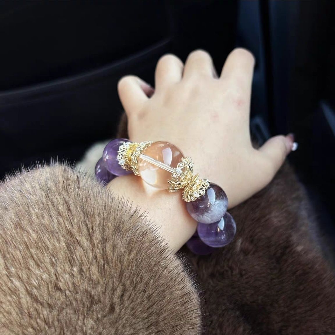 Violet Bloom Amethyst Bracelet