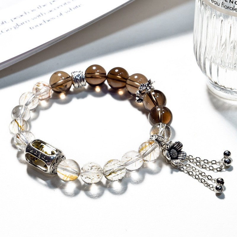 Black Gold Super Seven Crystal Wrap Bracelet
