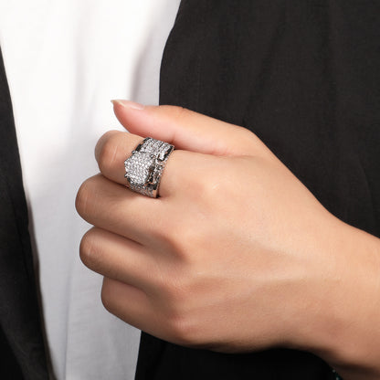 Pavé Heart Statement Ring