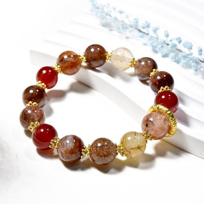 Black Gold Super Seven Crystal Wrap Bracelet