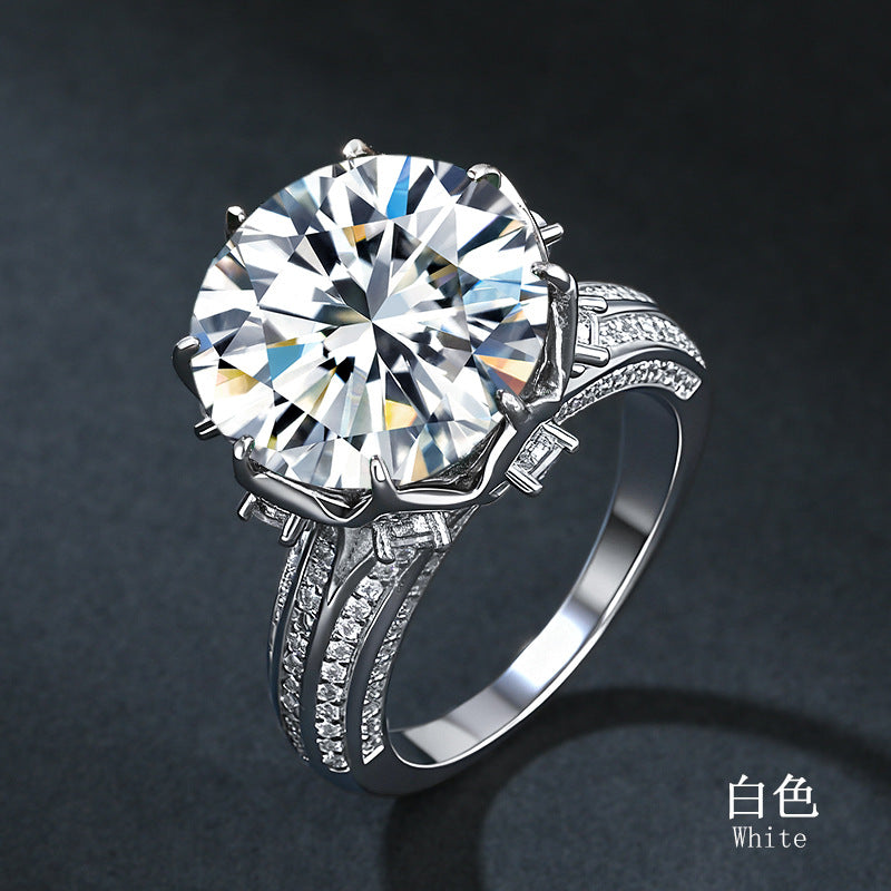 Emerald Green Statement Moissanite Ring
