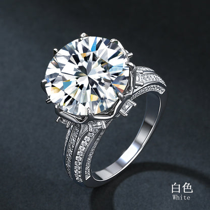 Emerald Green Statement Moissanite Ring