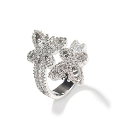 Zircon Butterfly Open Ring