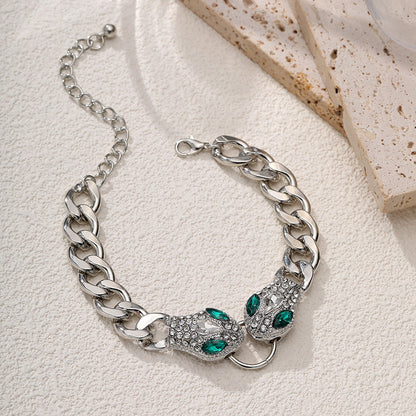 Metal Pearl-Look Chain Necklace