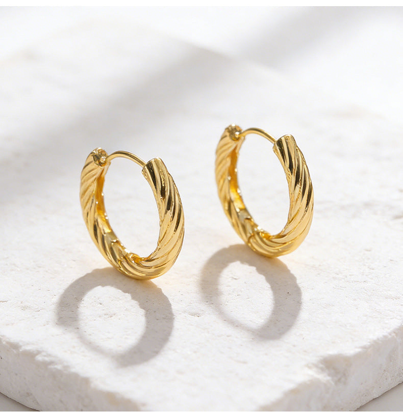 14K Gold Plated Hoop Earrings