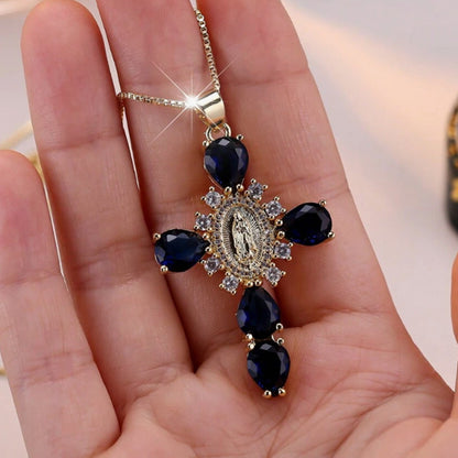 Crystal Cross Pendant Necklace