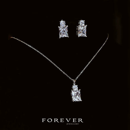 Zircon Perfume Bottle Jewelry Set