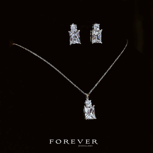 Zircon Perfume Bottle Jewelry Set