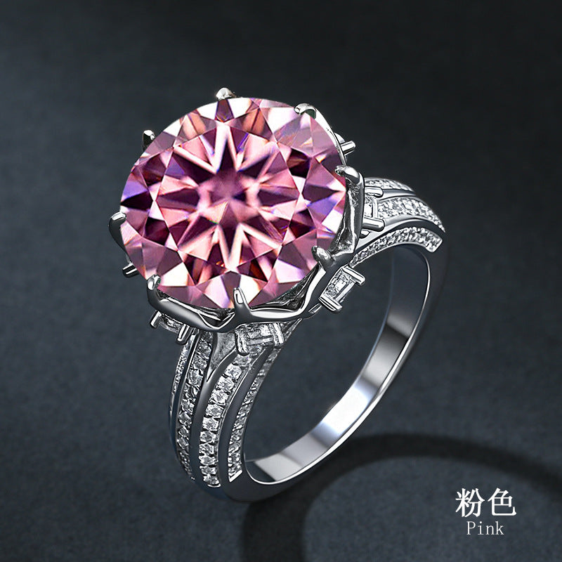 Emerald Green Statement Moissanite Ring