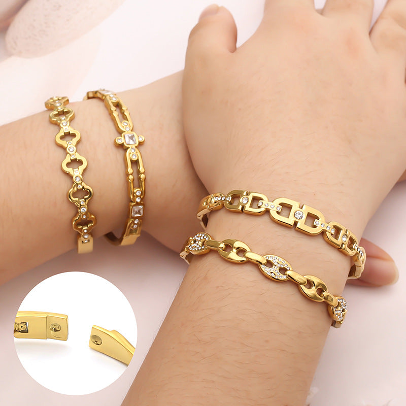 18K Gold Plated Stainless Steel Chain Bracelet