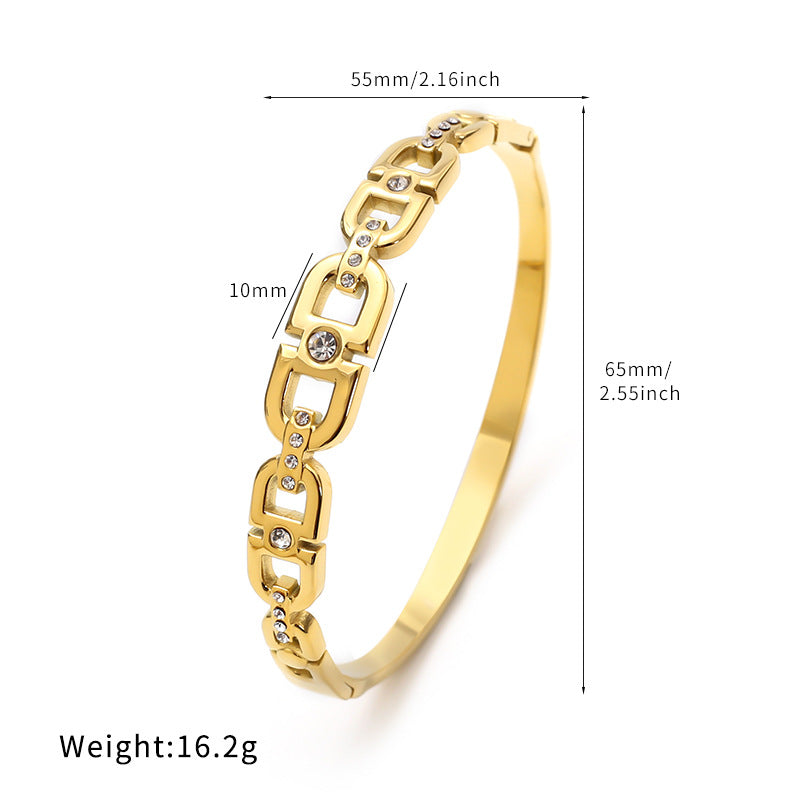 18K Gold Plated Stainless Steel Chain Bracelet