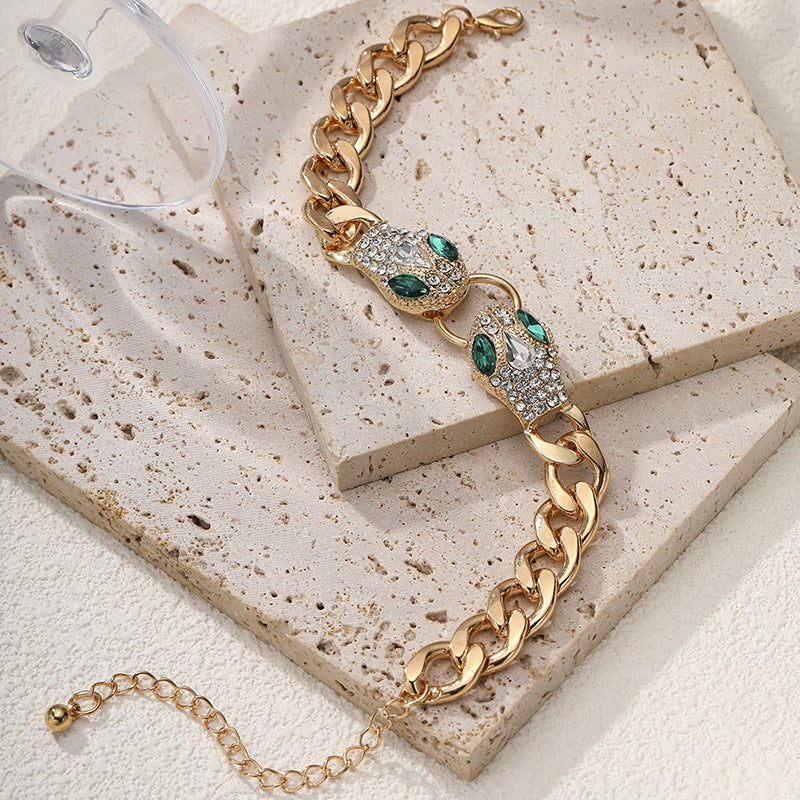 Metal Pearl-Look Chain Necklace