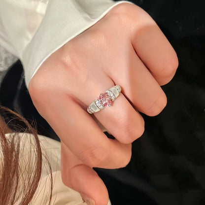Padparadscha Mother-of-Pearl Open Ring