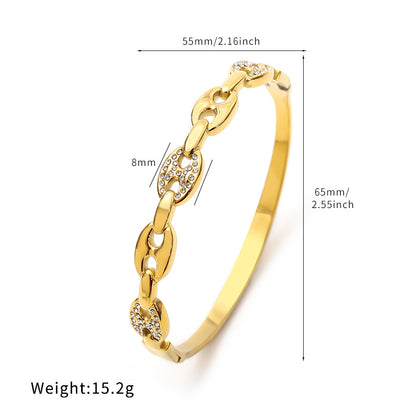 18K Gold Plated Stainless Steel Chain Bracelet