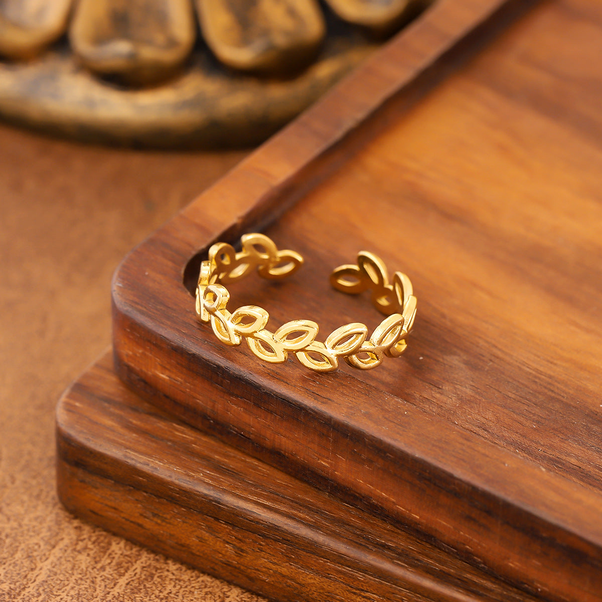 18K Gold Plated Stainless Steel Open Ring