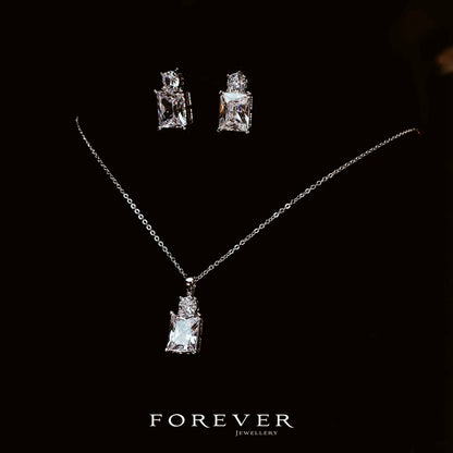Zircon Perfume Bottle Jewelry Set