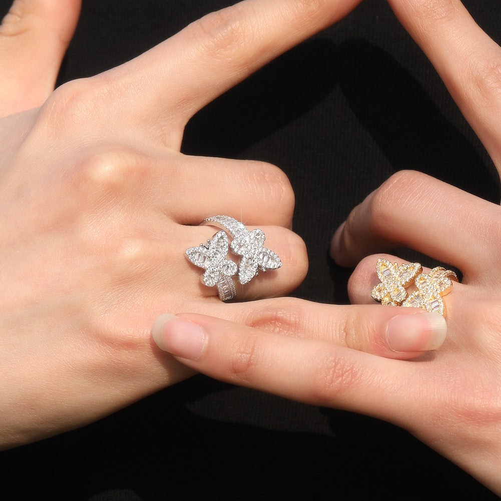 Zircon Butterfly Open Ring