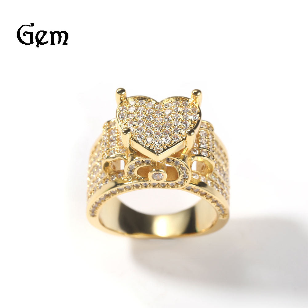 Pavé Heart Statement Ring