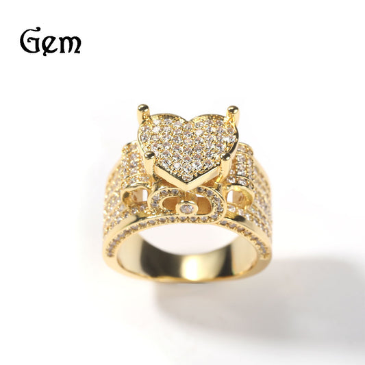 Pavé Heart Statement Ring