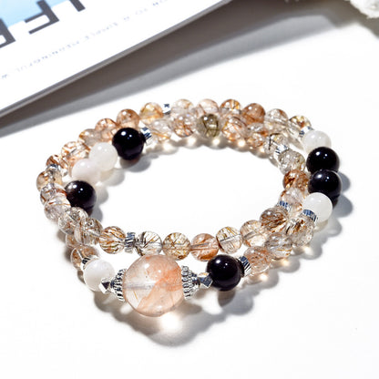 Black Gold Super Seven Crystal Wrap Bracelet