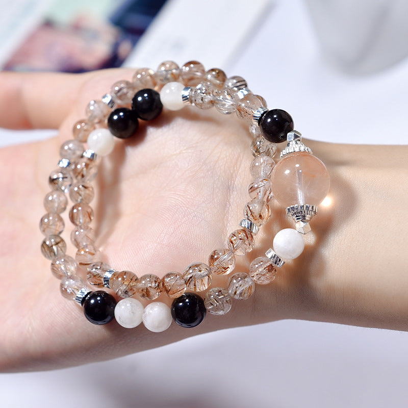 Black Gold Super Seven Crystal Wrap Bracelet