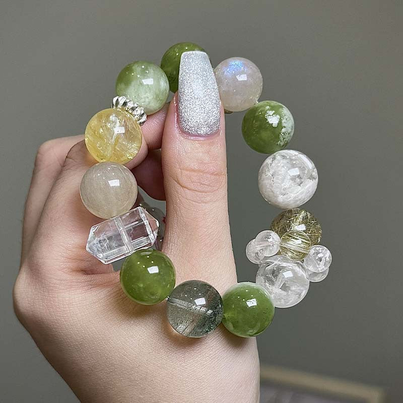 Mist Green Mixed Crystal Bracelet