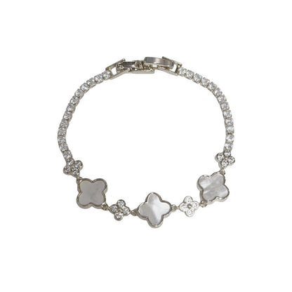 Shell Clover Zircon Bracelet