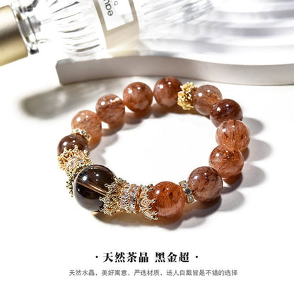 Black Gold Super Seven Crystal Wrap Bracelet