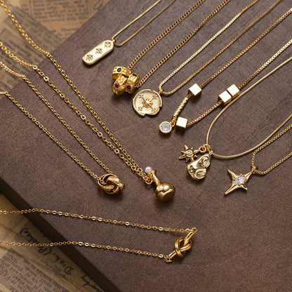 18K Gold Coin Pendant Necklace