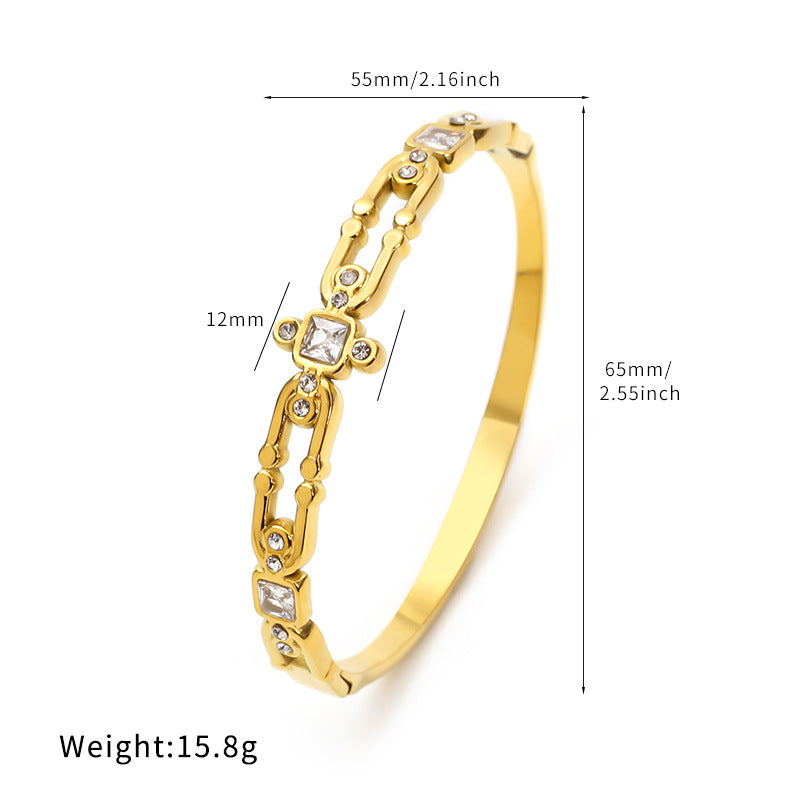18K Gold Plated Stainless Steel Chain Bracelet