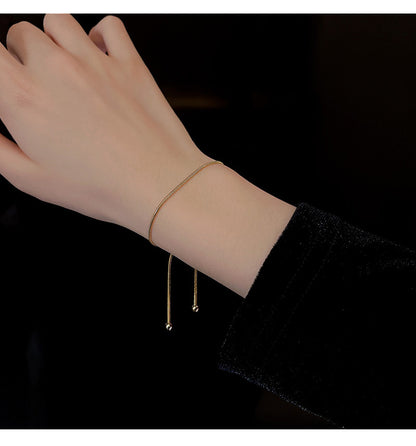 Cat Eye Stone Pearl-Look Bracelet