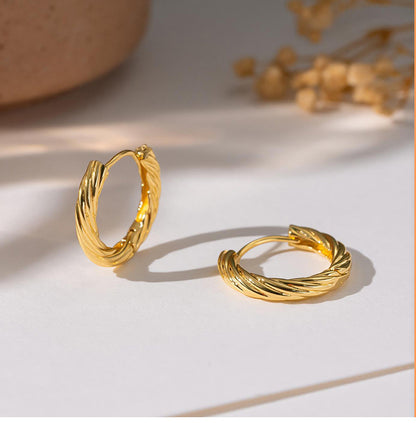 14K Gold Plated Hoop Earrings