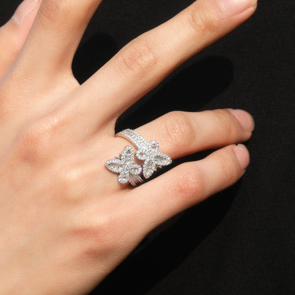 Zircon Butterfly Open Ring