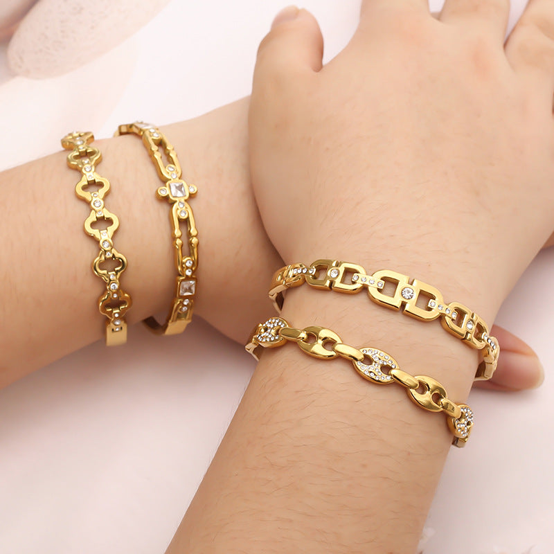 18K Gold Plated Stainless Steel Chain Bracelet