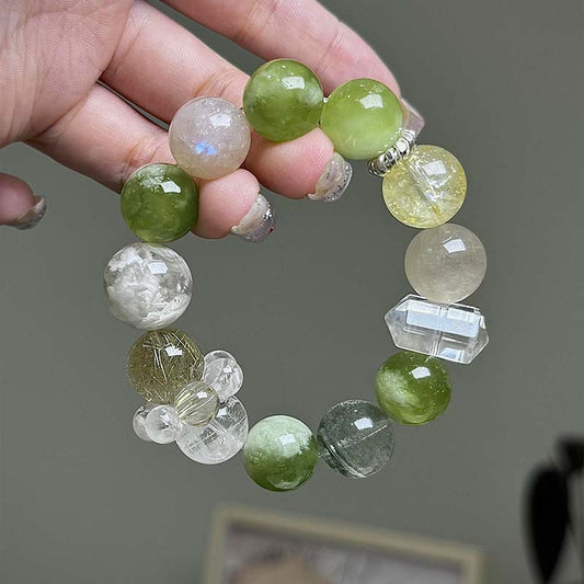 Mist Green Mixed Crystal Bracelet