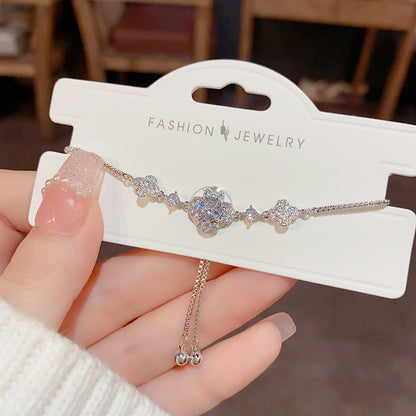 Dainty Zircon Flower Bracelet