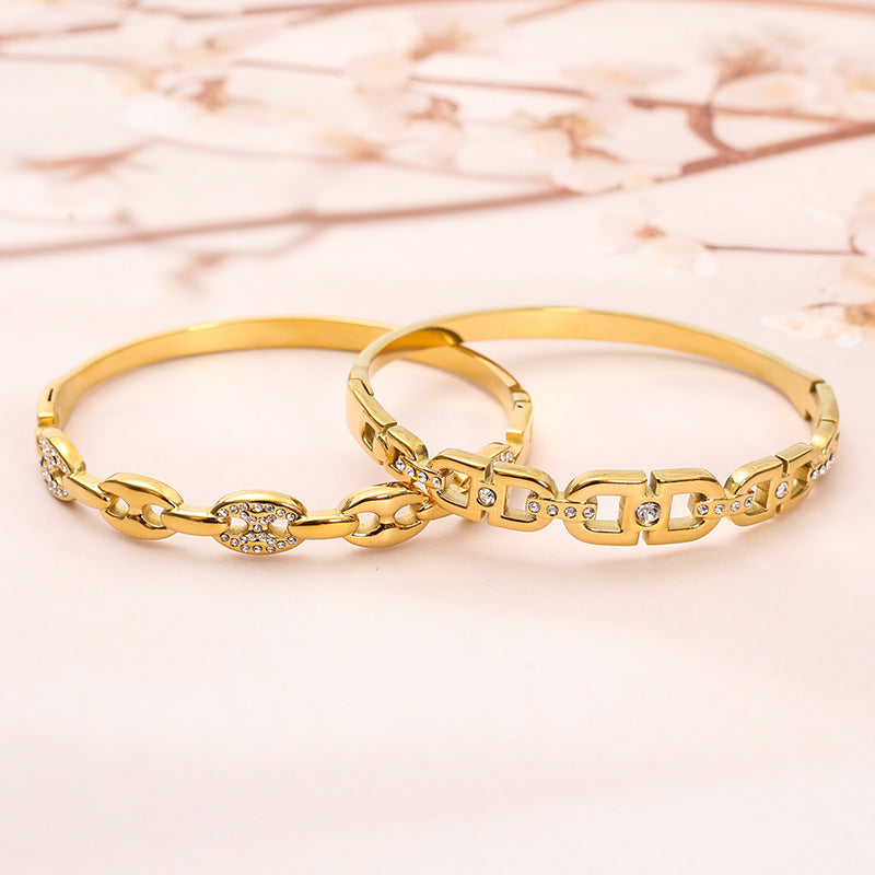 18K Gold Plated Stainless Steel Chain Bracelet