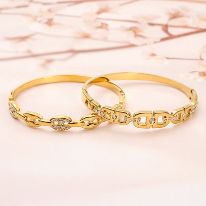 18K Gold Plated Stainless Steel Chain Bracelet