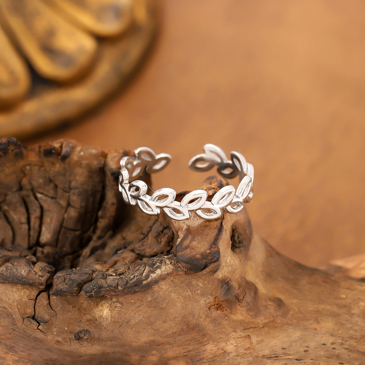 18K Gold Plated Stainless Steel Open Ring